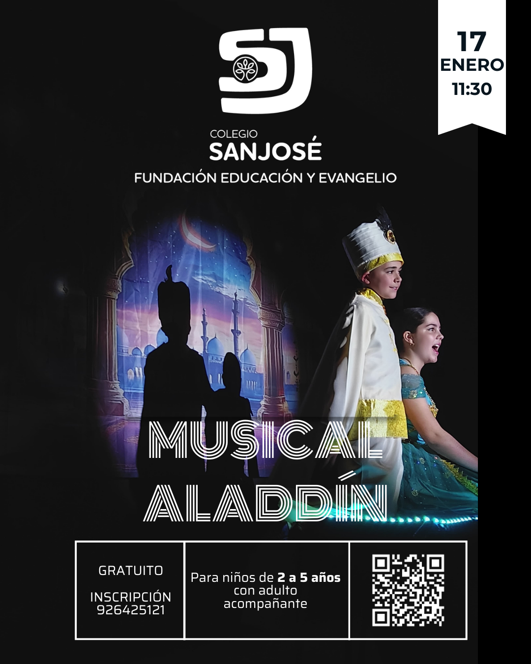 ¡Un viaje mágico en el corazón de «Las 300»! El Colegio San José de Puertollano invita a las familias al musical «Aladdín»