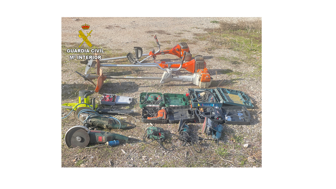 La Guardia Civil desarticula a un grupo criminal dedicado al robo con fuerza de herramientas en el interior de furgonetas