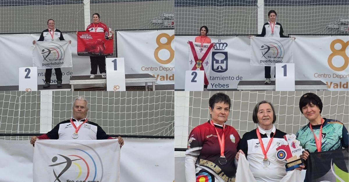El Club de Tiro con Arco Puertollano conquista Castilla-La Mancha en el Campeonato Absoluto en Sala en Yebes