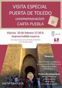 Turismo de Ciudad Real programa una visita guiada a la Puerta de Toledo para celebrar el 771 aniversario de la Carta Puebla