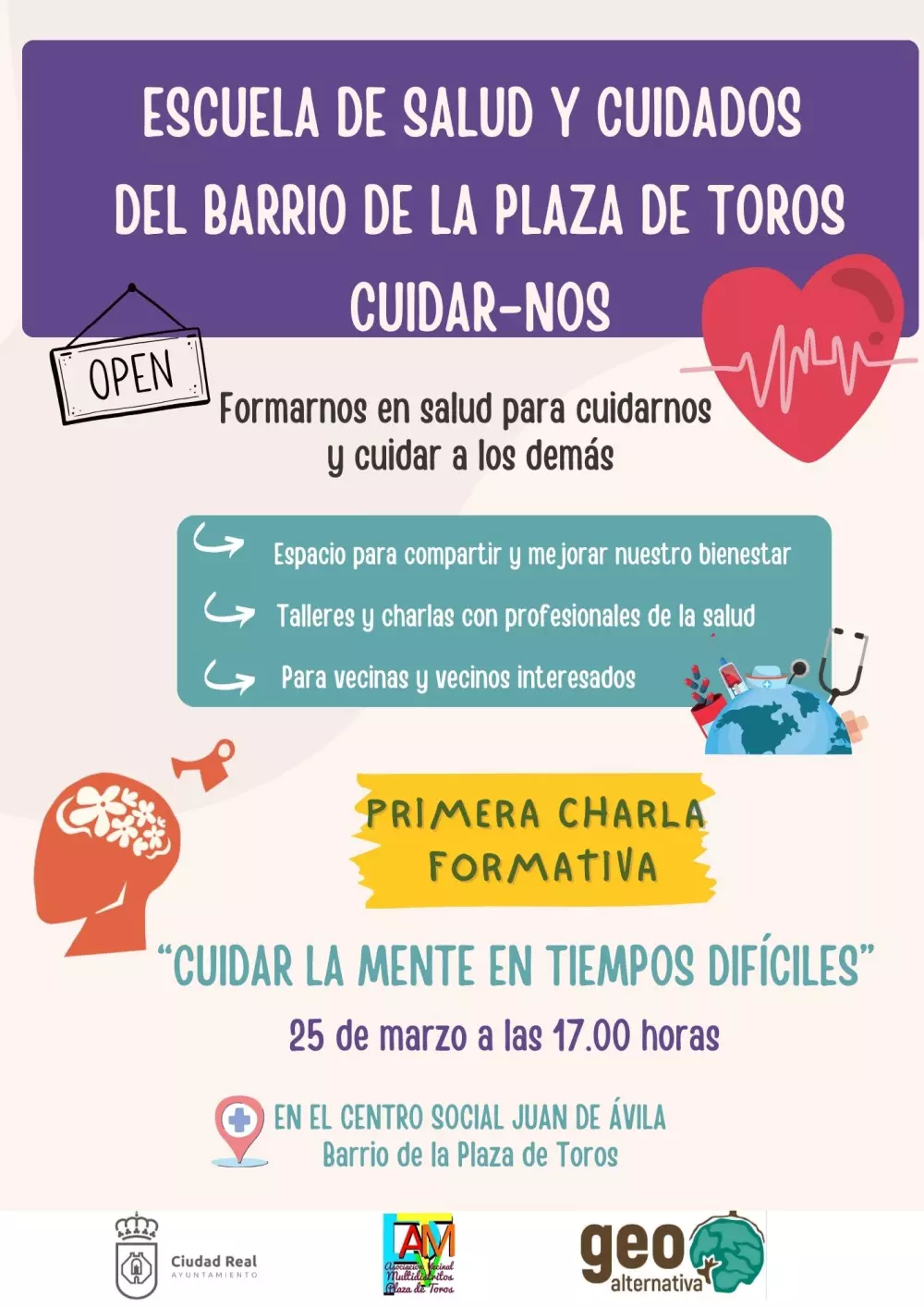 I Jornadas de Formación de la Escuela de salud y cuidados “Cuidarnos” del barrio de la Plaza de Toros