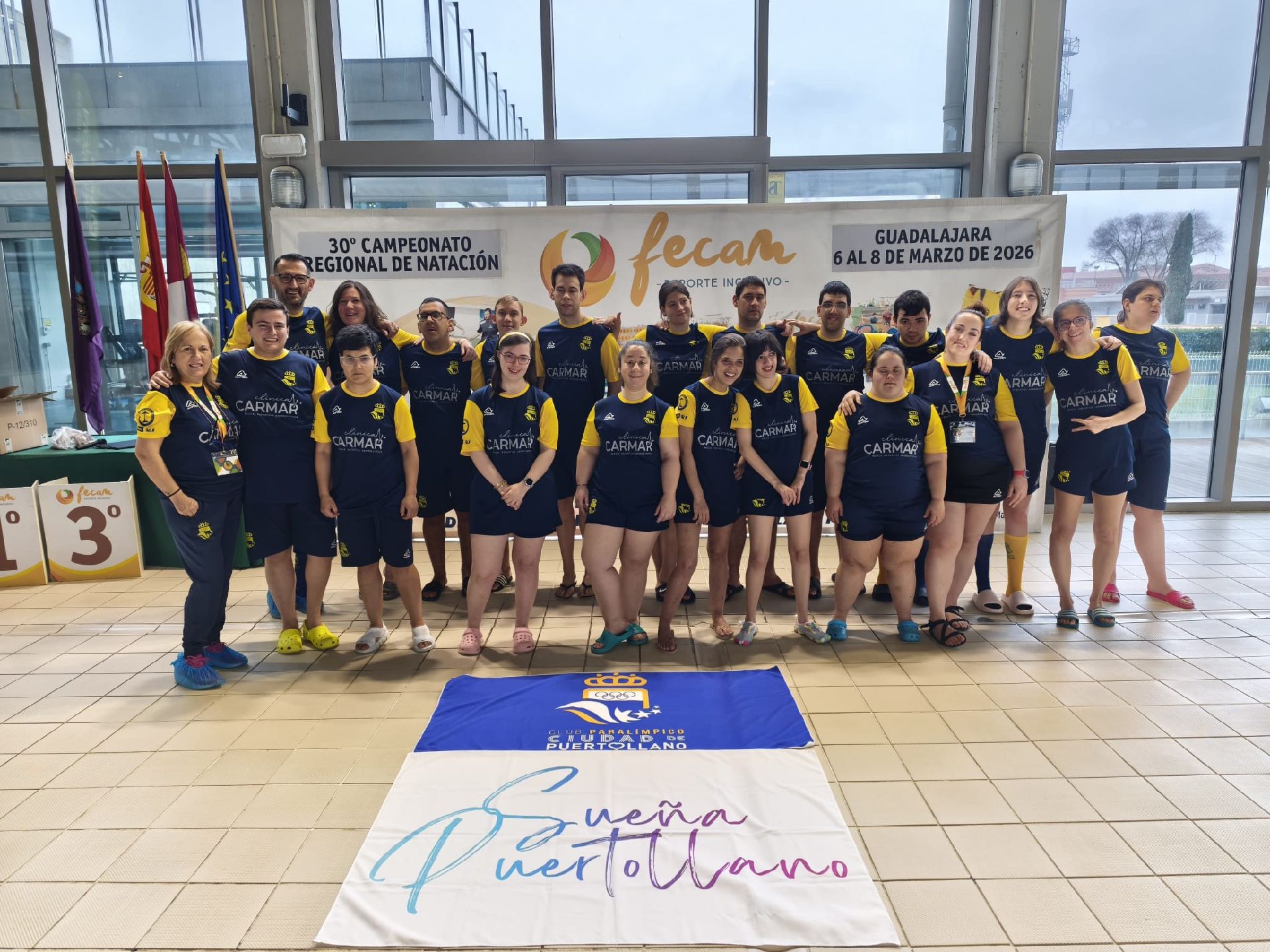 El Club Paralímpico Puertollano logra 24 medallas en el Campeonato Regional de Natación FECAM