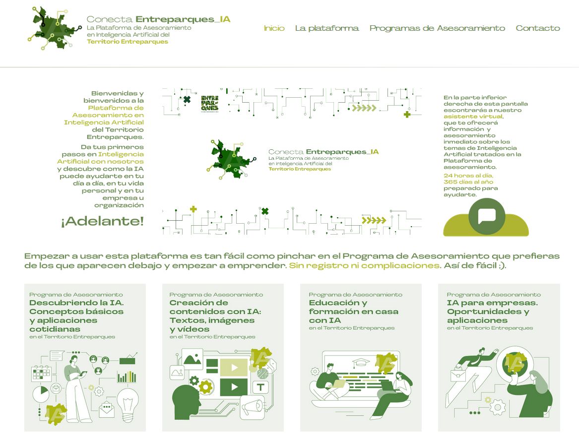 Entreparques lanza una Plataforma para que los negocios del territorio incorporen la Inteligencia Artificial a su actividad diaria