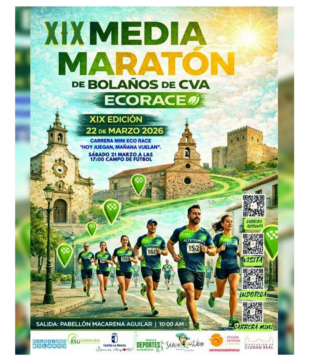 Bolaños de Calatrava celebrará su media maratón el 22 de marzo