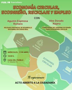 El PSOE de Puertollano analiza la Economía Circular como clave para la soberanía industrial y la creación de empleo de calidad