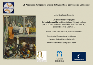 Lydia Reyero ofrece este jueves la conferencia «Los escándalos del Quijote» en el Convento de la Merced