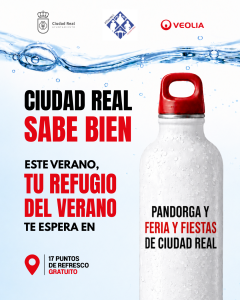 El Ayuntamiento de Ciudad Real y Veolia promueven el consumo de agua del grifo con la iniciativa «Ciudad Real sabe bien»