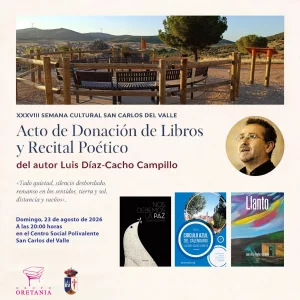 Donación del legado bibliográfico de Luis Díaz-Cacho a San Carlos del Valle su villa maternal