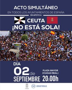 El Ayuntamiento de Ciudad Real se suma a la concentración convocada por la FEMP en apoyo y solidaridad con Ceuta