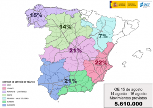 5,6 millones de desplazamientos previstos para la operación especial de tráfico del 15 de agosto